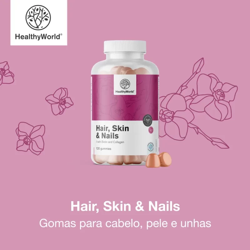 Hair, Skin & Nails - Gomas para cabelo, pele e unhas